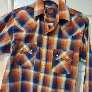 VTG pearl snap western shirt